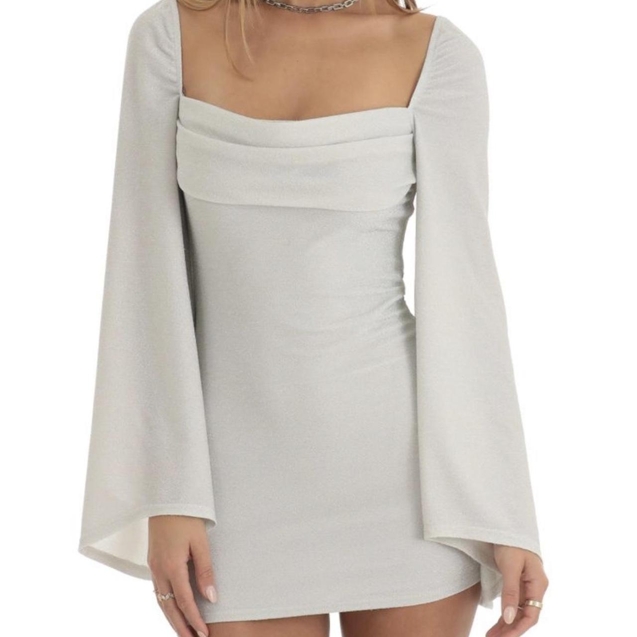 silver lucy in the sky mini dress. never worn!... Depop