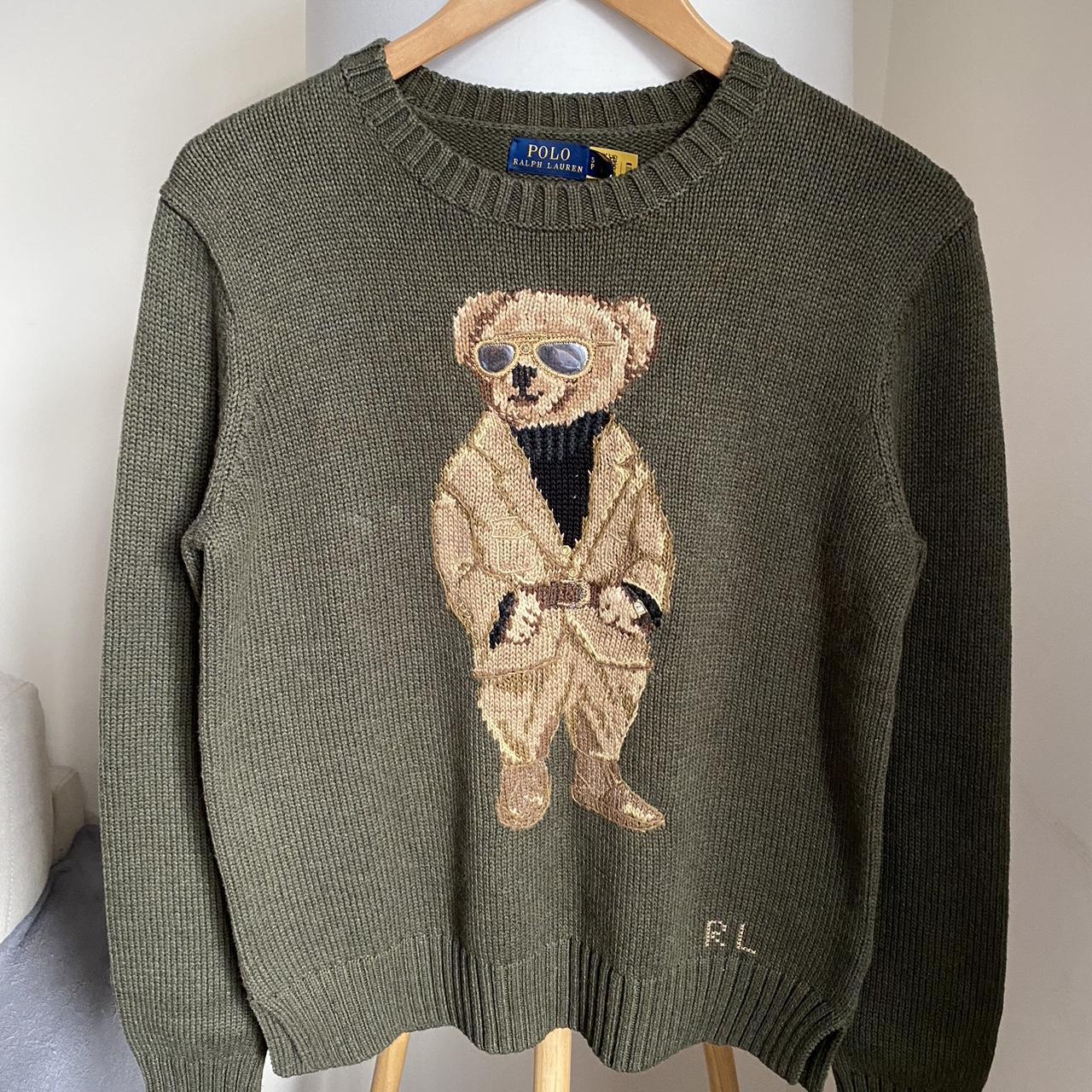 Polo Ralph Lauren Womens Bear Teddy Jumper Sweater... - Depop