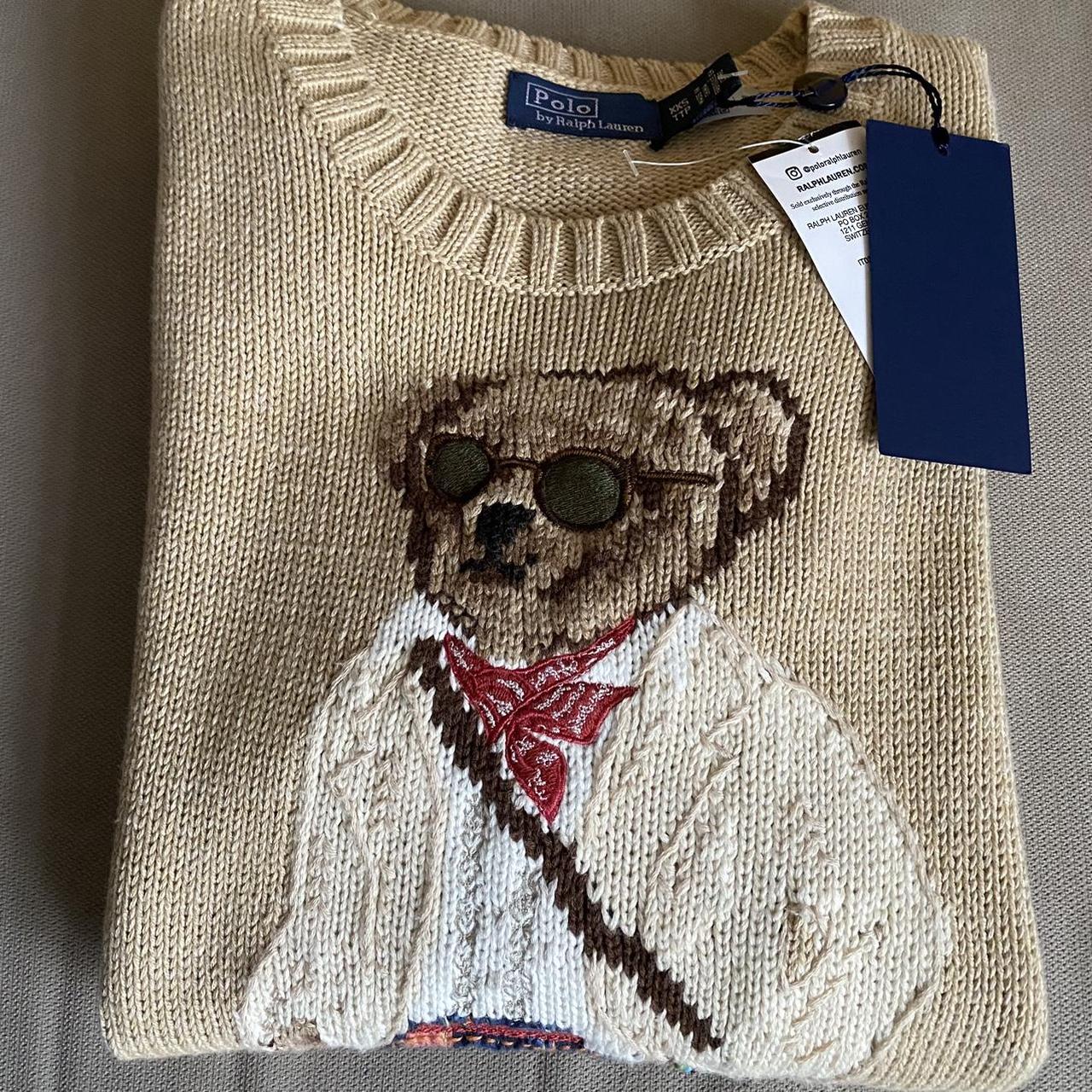 Ralph lauren bear sweater women's best sale