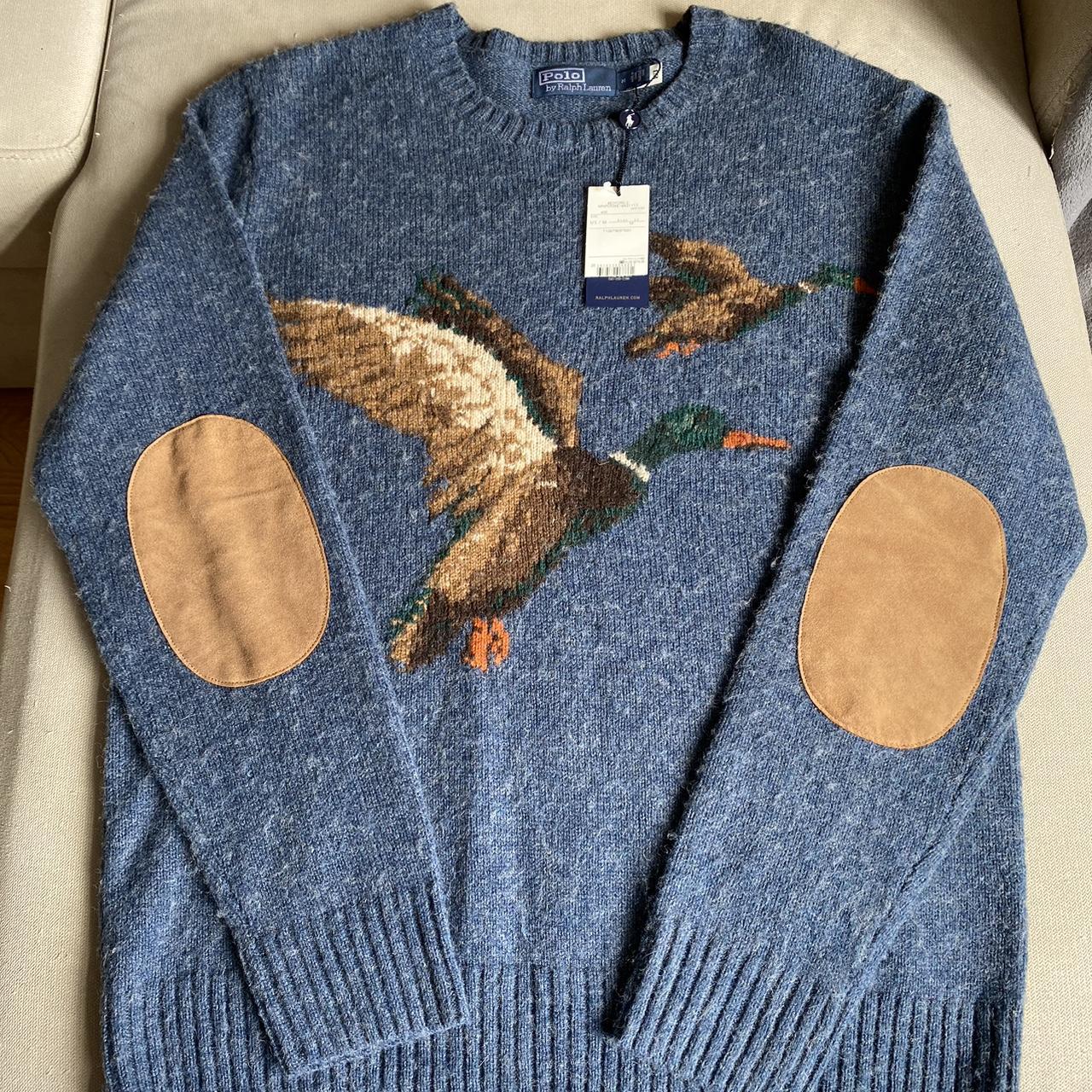 £439 Polo RALPH LAUREN WOOL JUMPER Mens Duck