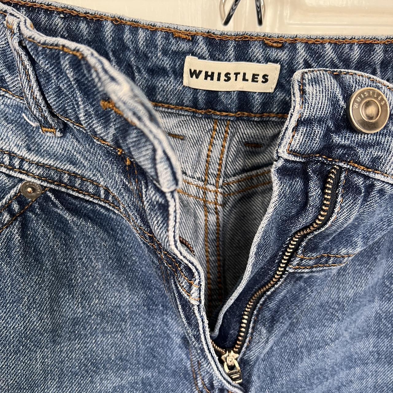 Whistles barrel leg mid-blue jeans. - Depop