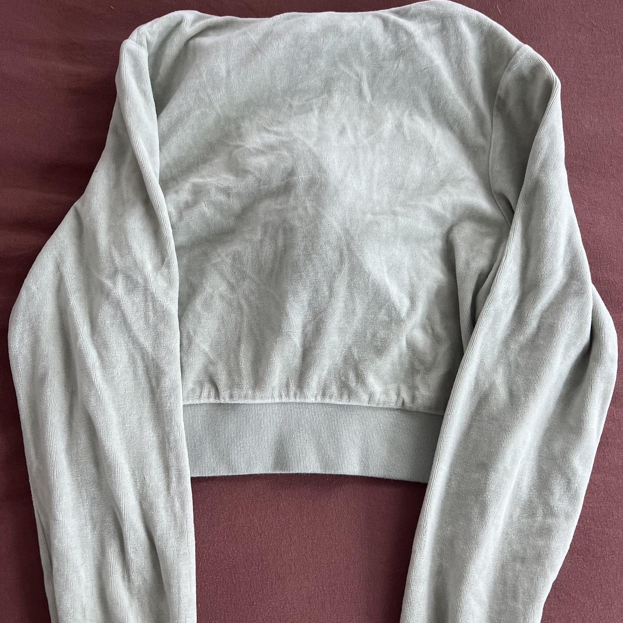 Brandy Melville sage green zip up hoodie!! Cropped,... Depop