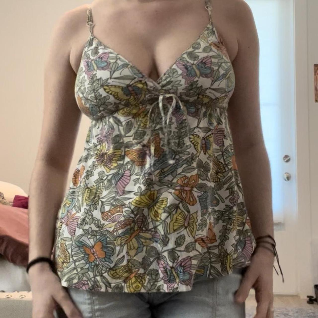 Vintage Lucky Brand Cami!! ADORABLE TOP I love this - Depop