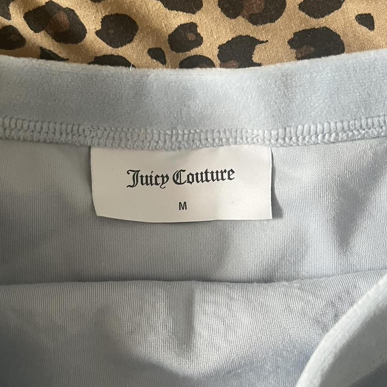 Juicy couture baby blue velour bandeau top. Hardly... - Depop