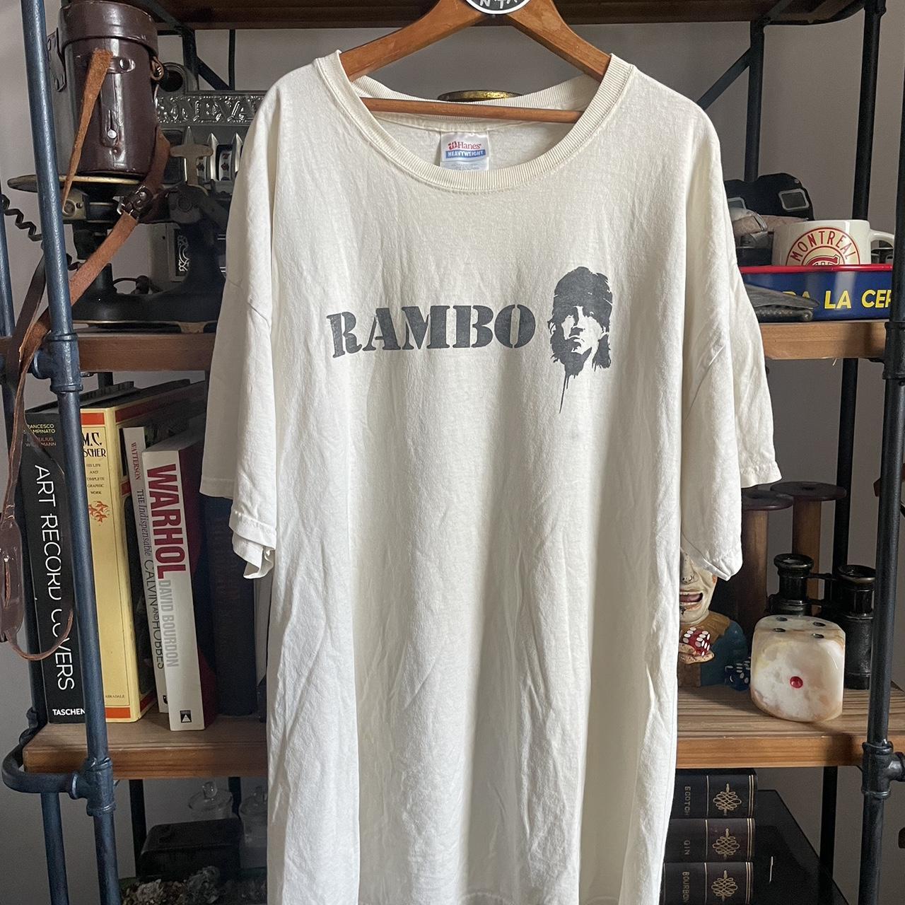 Vintage Rambo T Shirt Sylvester Stallone Movie Depop