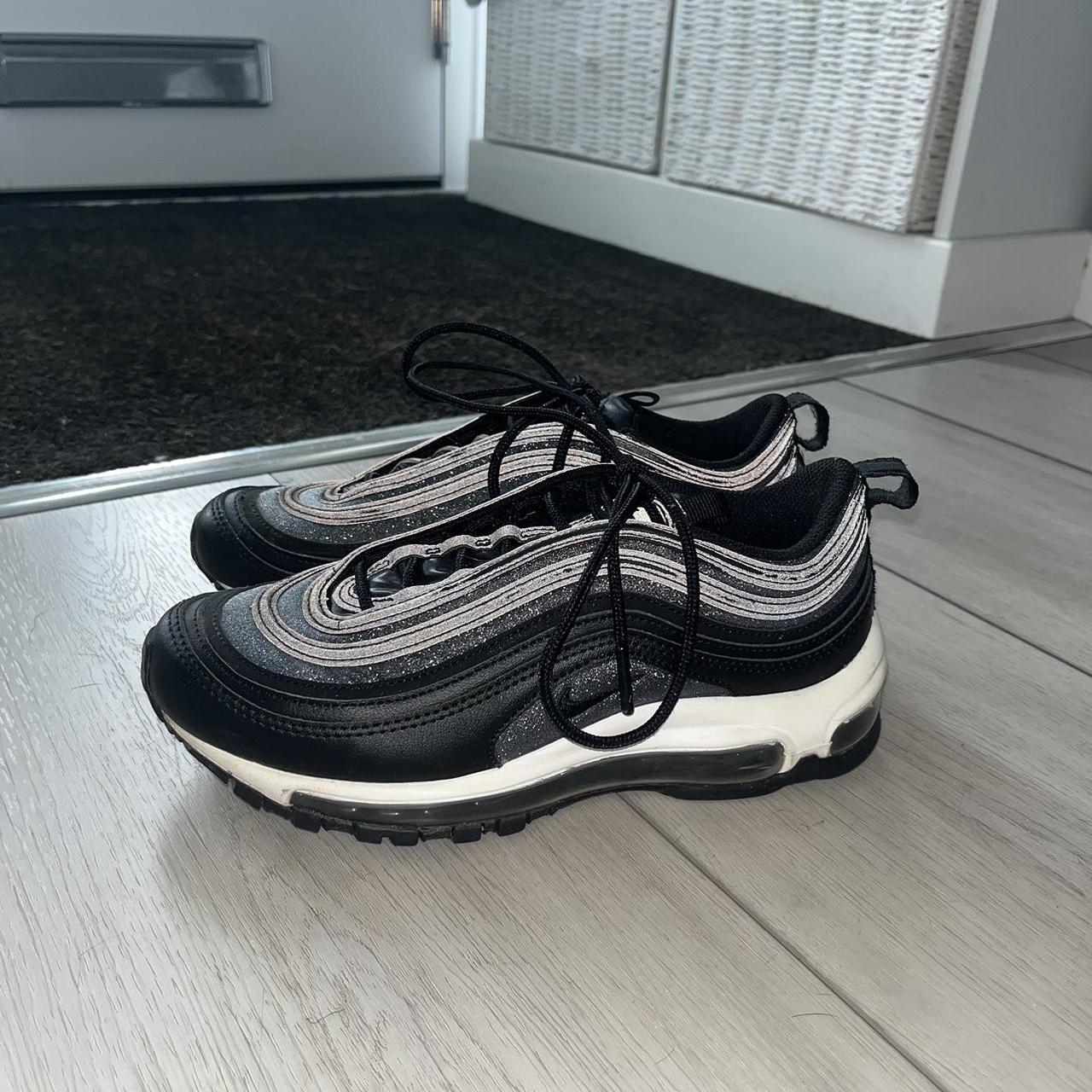 Nike women s air max 97s in glitter black Uk size 4