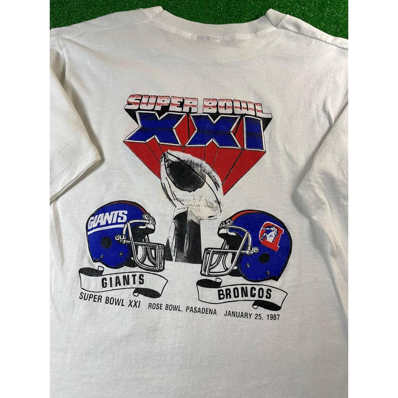 Vintage New York Giants Super Bowl XXV Shirt Screenstars L NFL