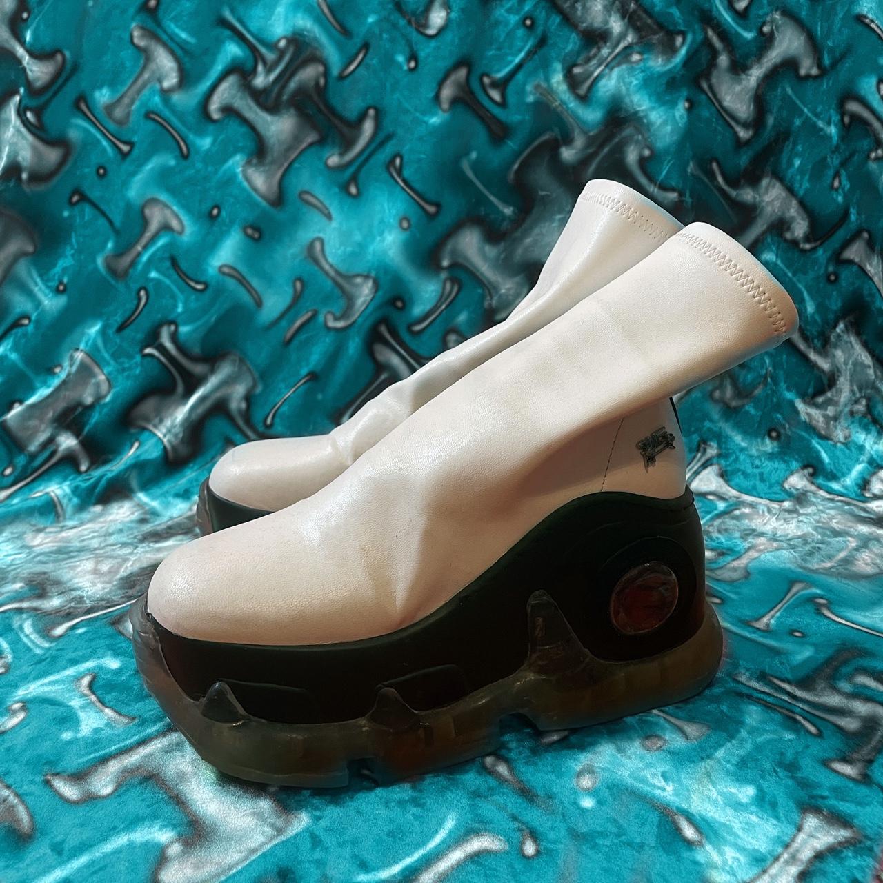 Swear London Womens White And Black Boots Depop