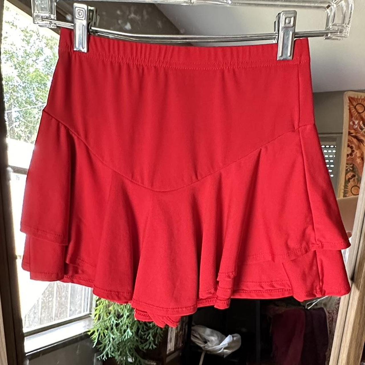 Mini skort from shein! Stretchy and flowy, size