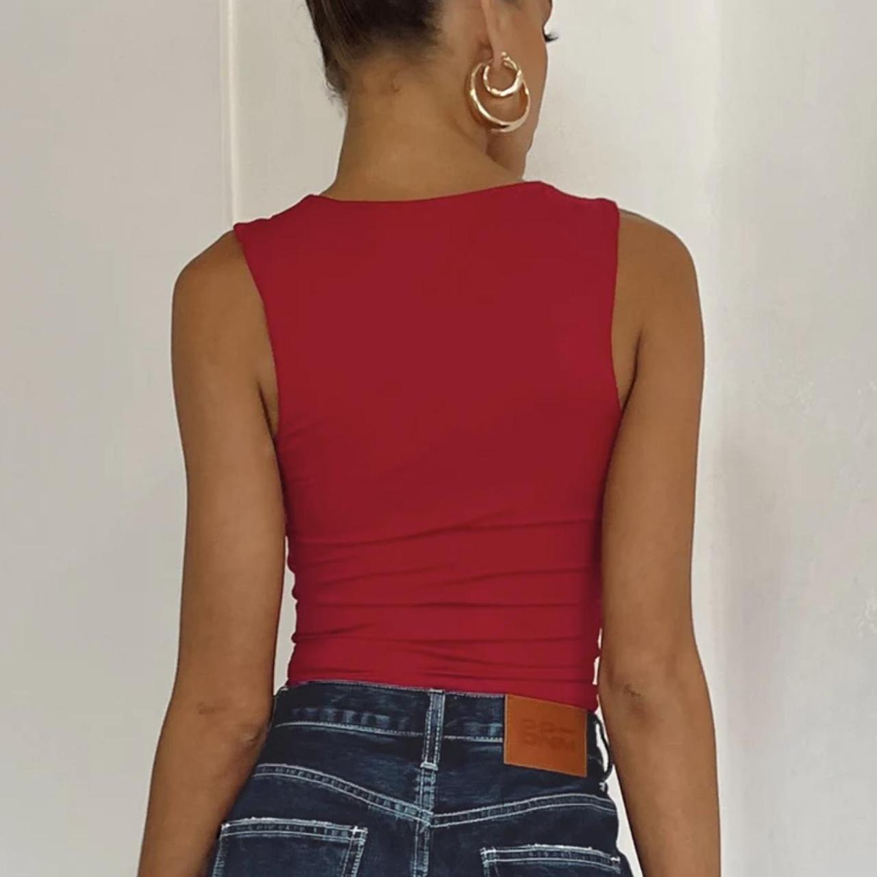 Red Back in Time Top Princess Polly Never worn... Depop