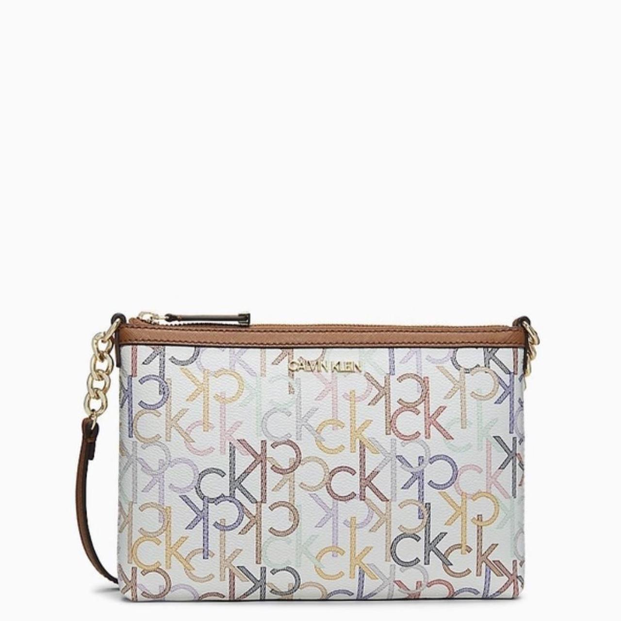 Calvin klein monogram 2024 chainlink tote bag