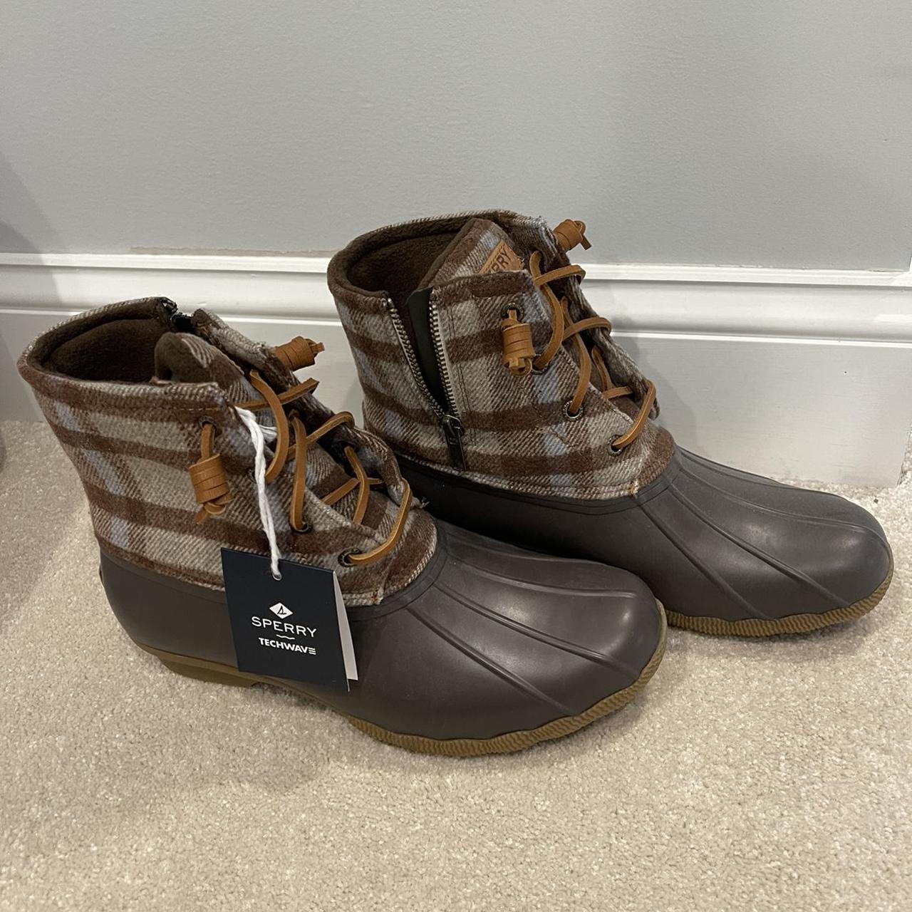 Sperry store plaid boots