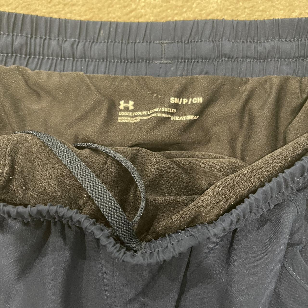 Navy Blue Under Armour Fly By Athletic Shorts Size... Depop