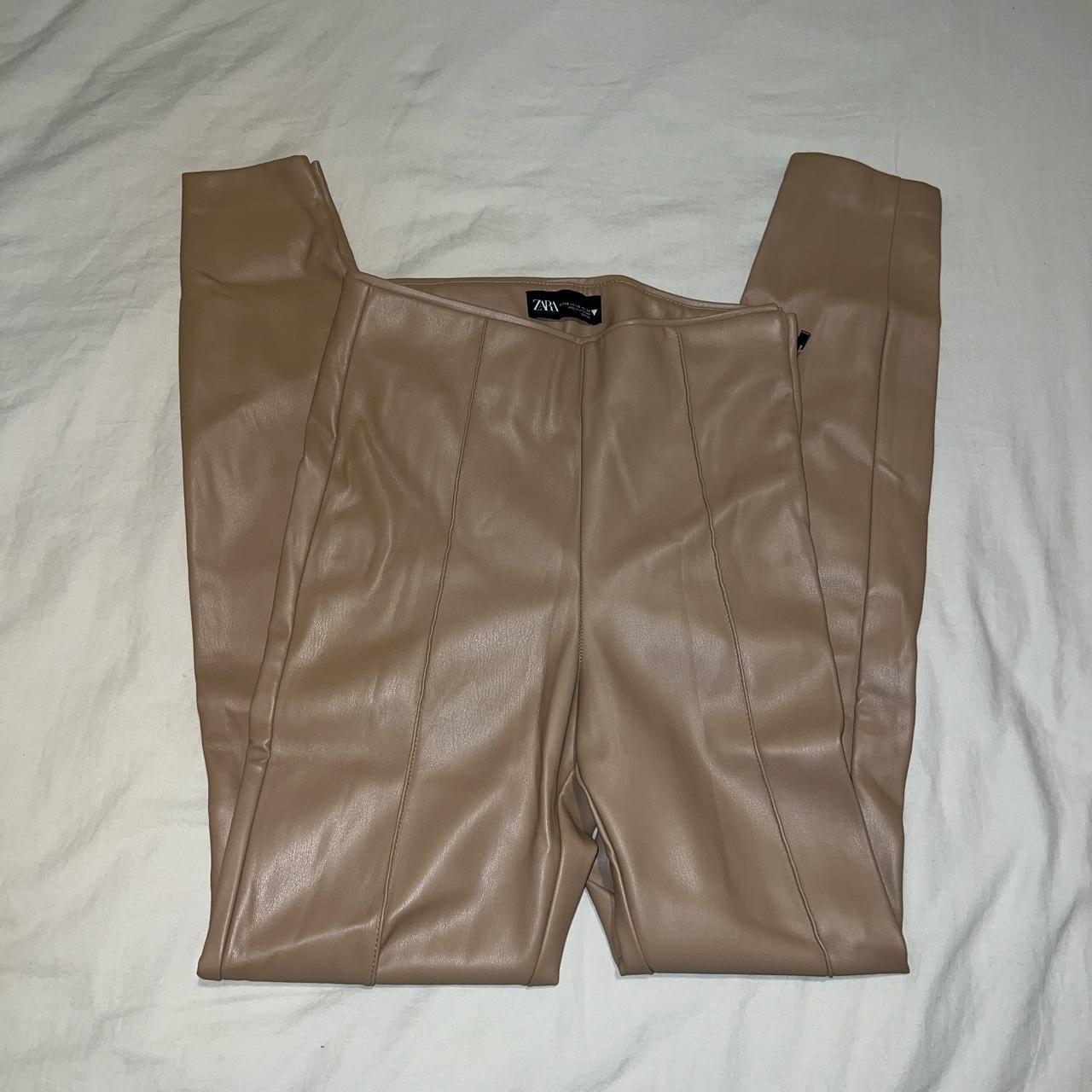 Zara leather-leggings - Depop