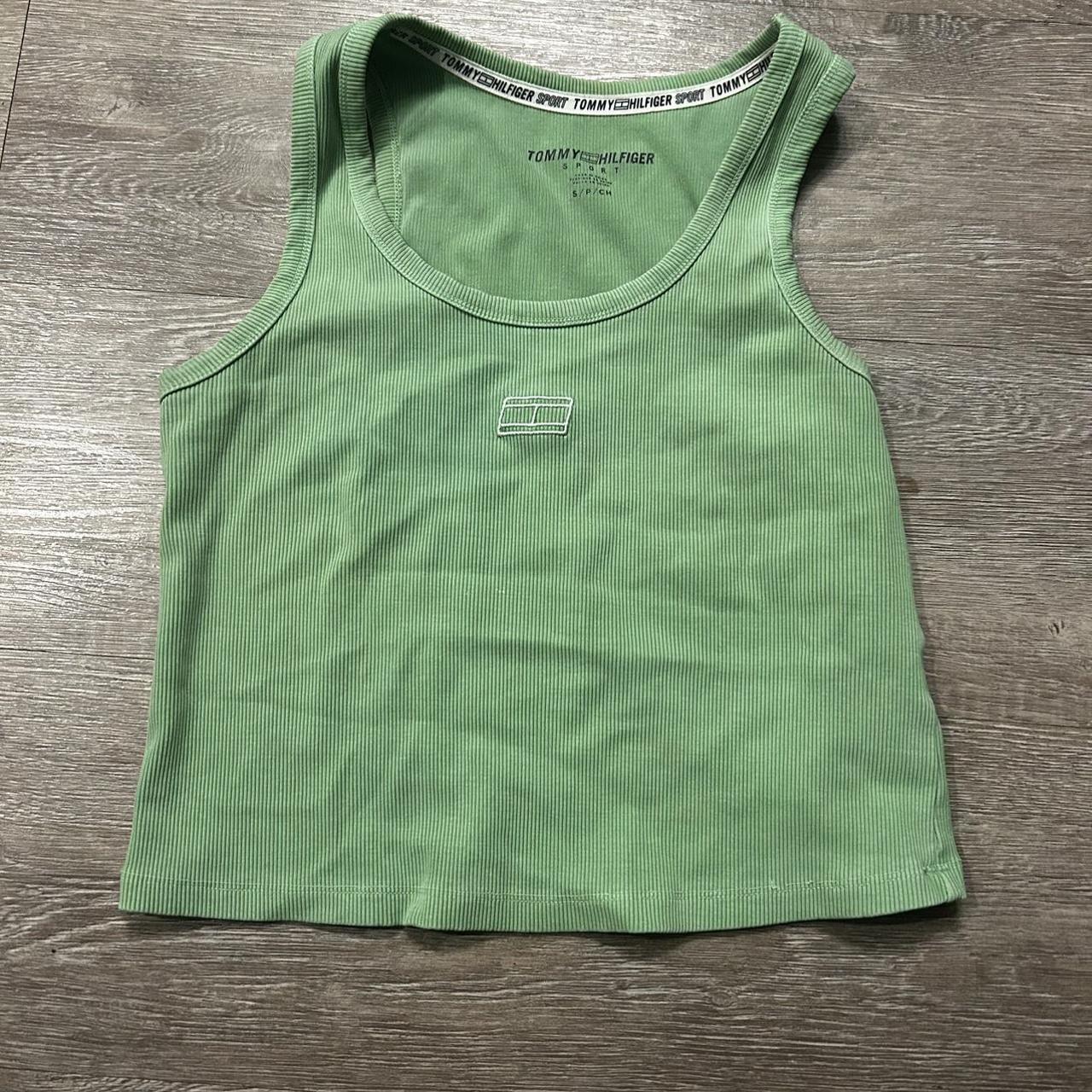 Tommy Hilfiger Women's Green Vest | Depop