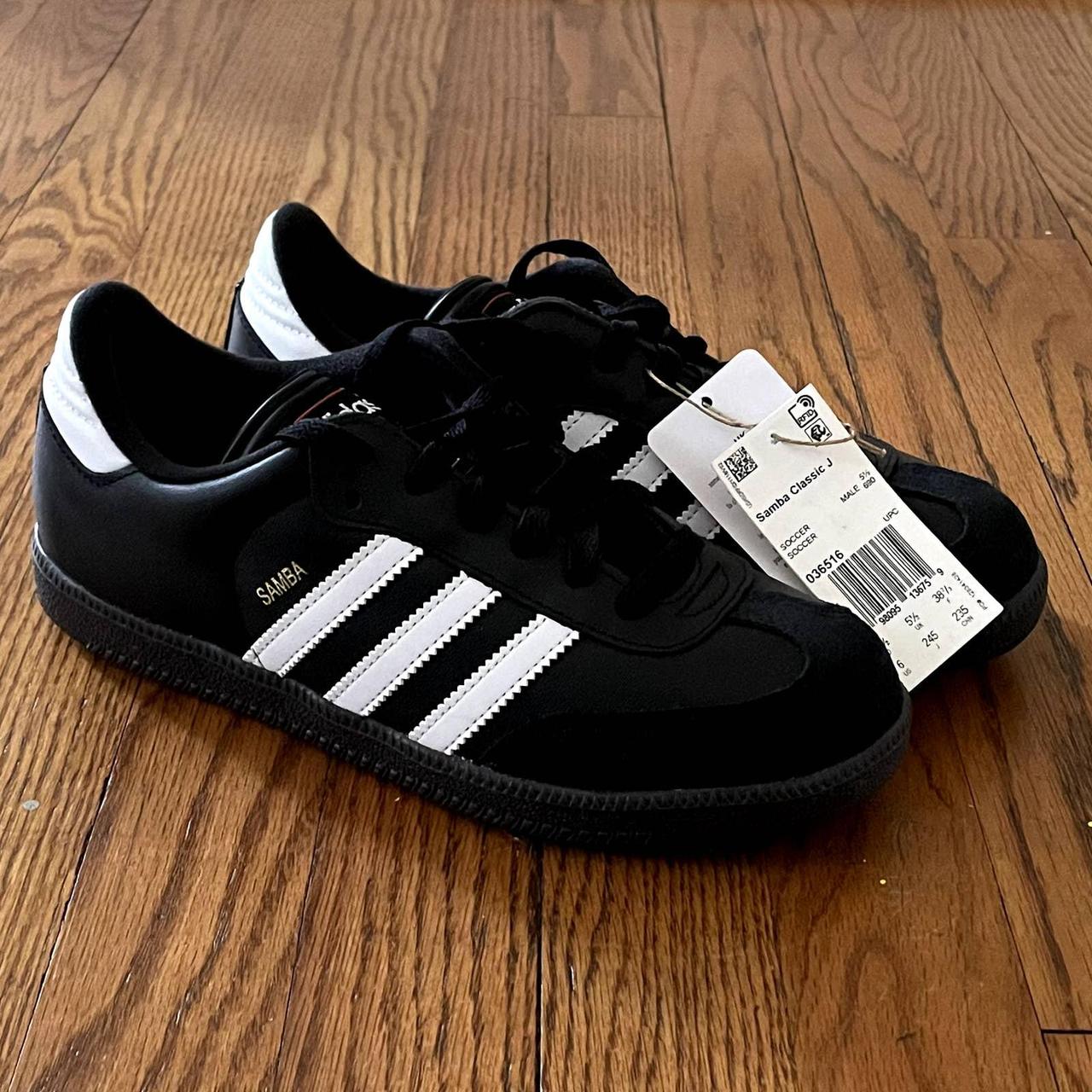 Adidas Samba Classic Leather Sneakers Black Dark Depop 3465