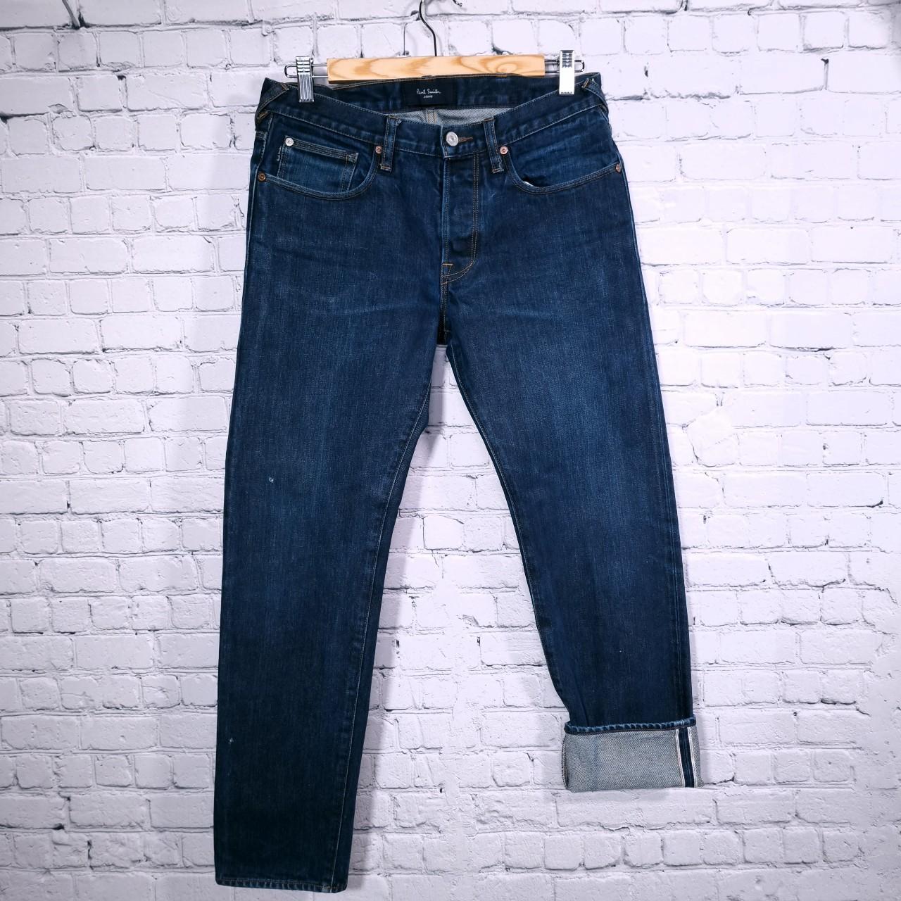 Paul Smith Selvedge Jeans Men's 31W 29L Blue Slim... - Depop