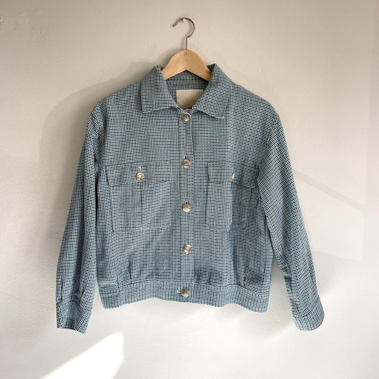 SALE *maje* ブルーツイードジャケット Short sequin tweed jacket Blue For Women | Maje