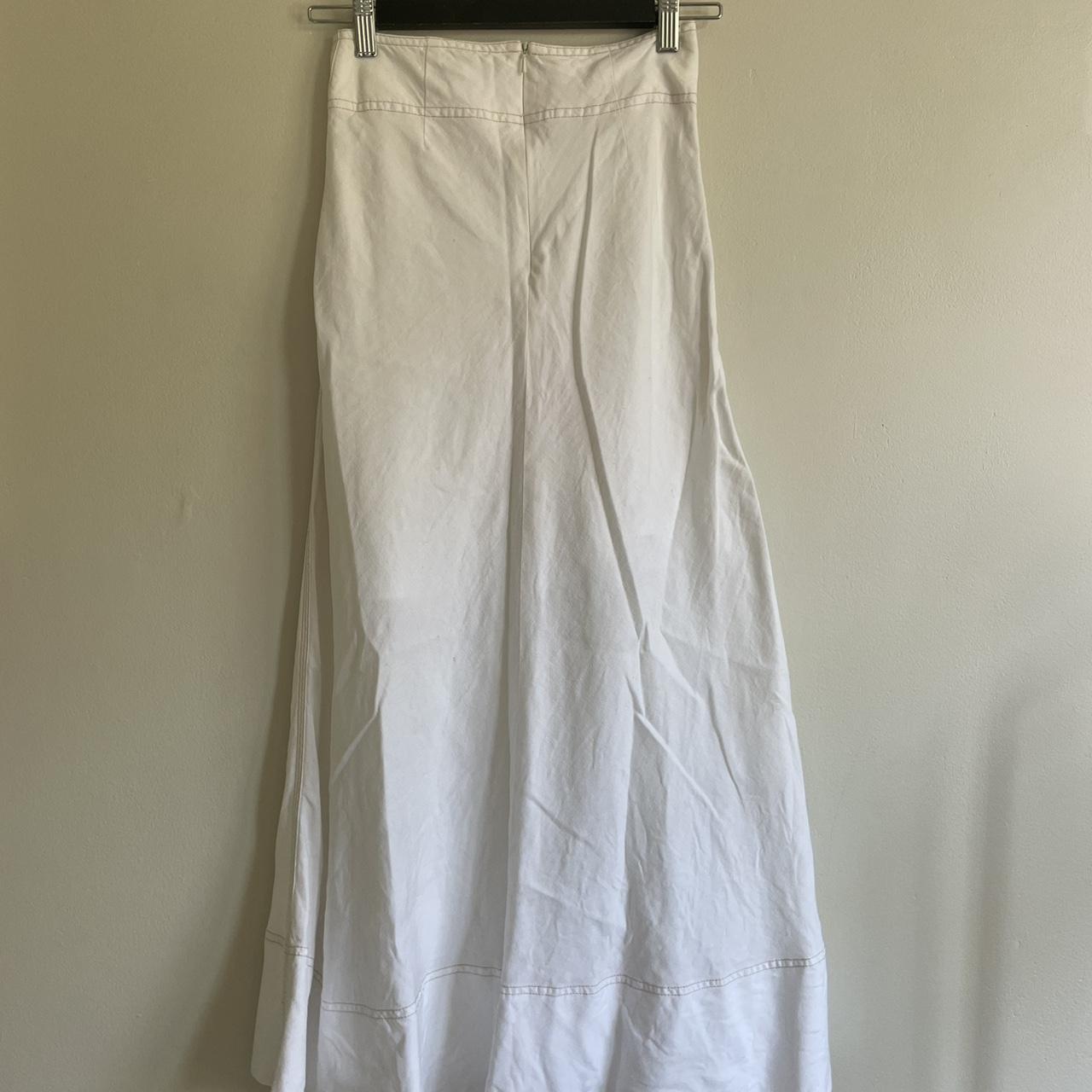 LEE MATHEWS white linen skirt. Maxi / midi... - Depop