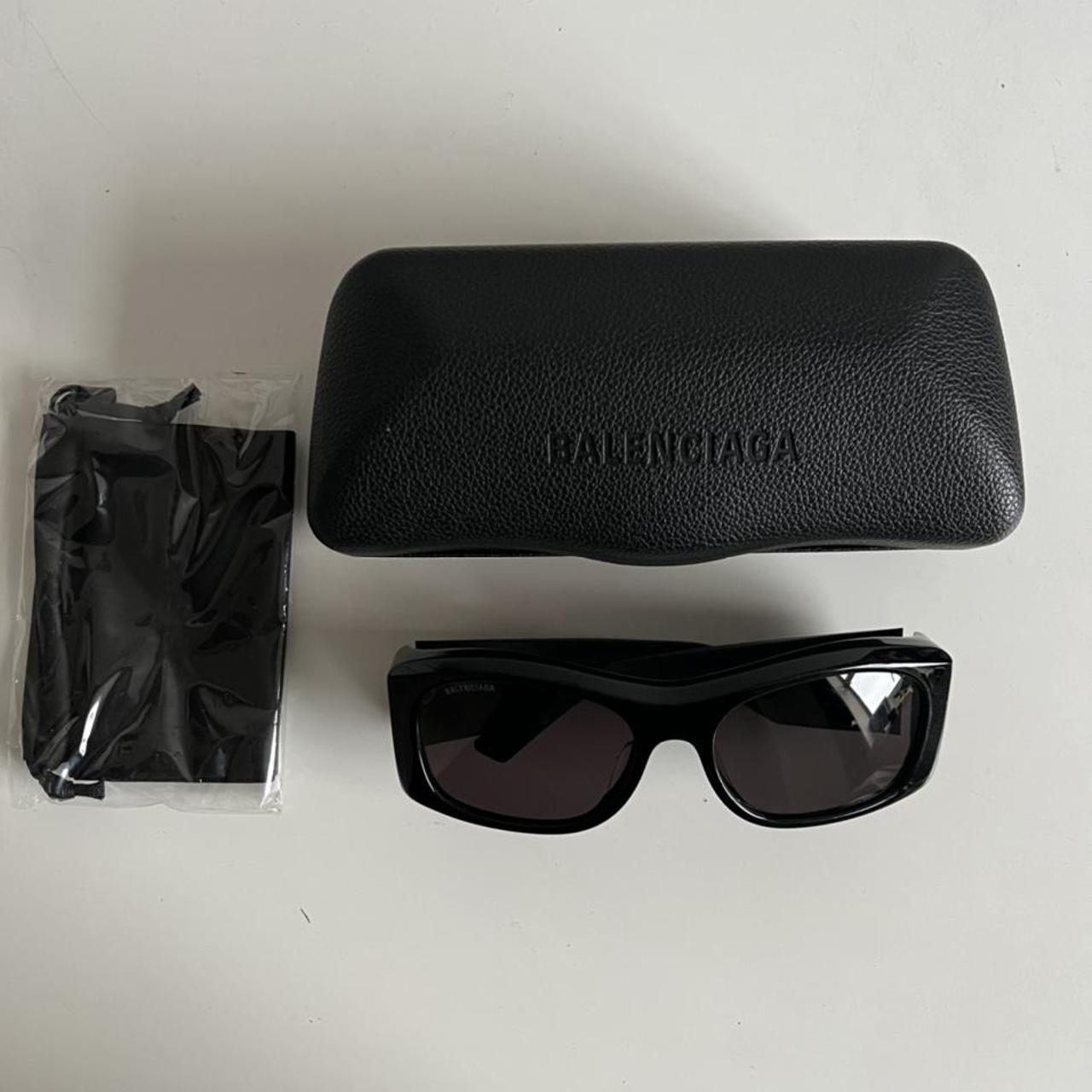 Balenciaga Women's Black Sunglasses | Depop