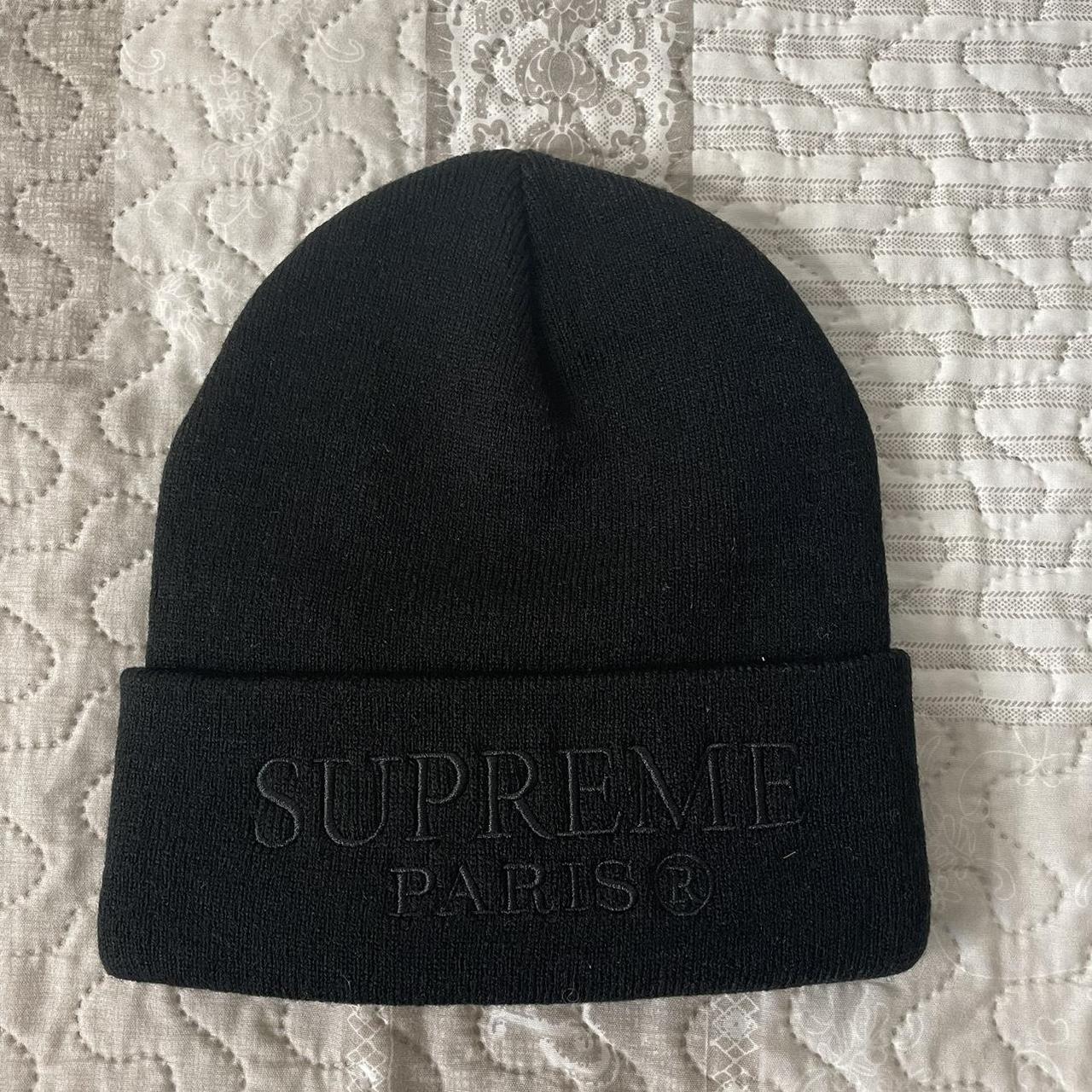 Supreme Tonal Logo Beanie Black Only tried on so... - Depop