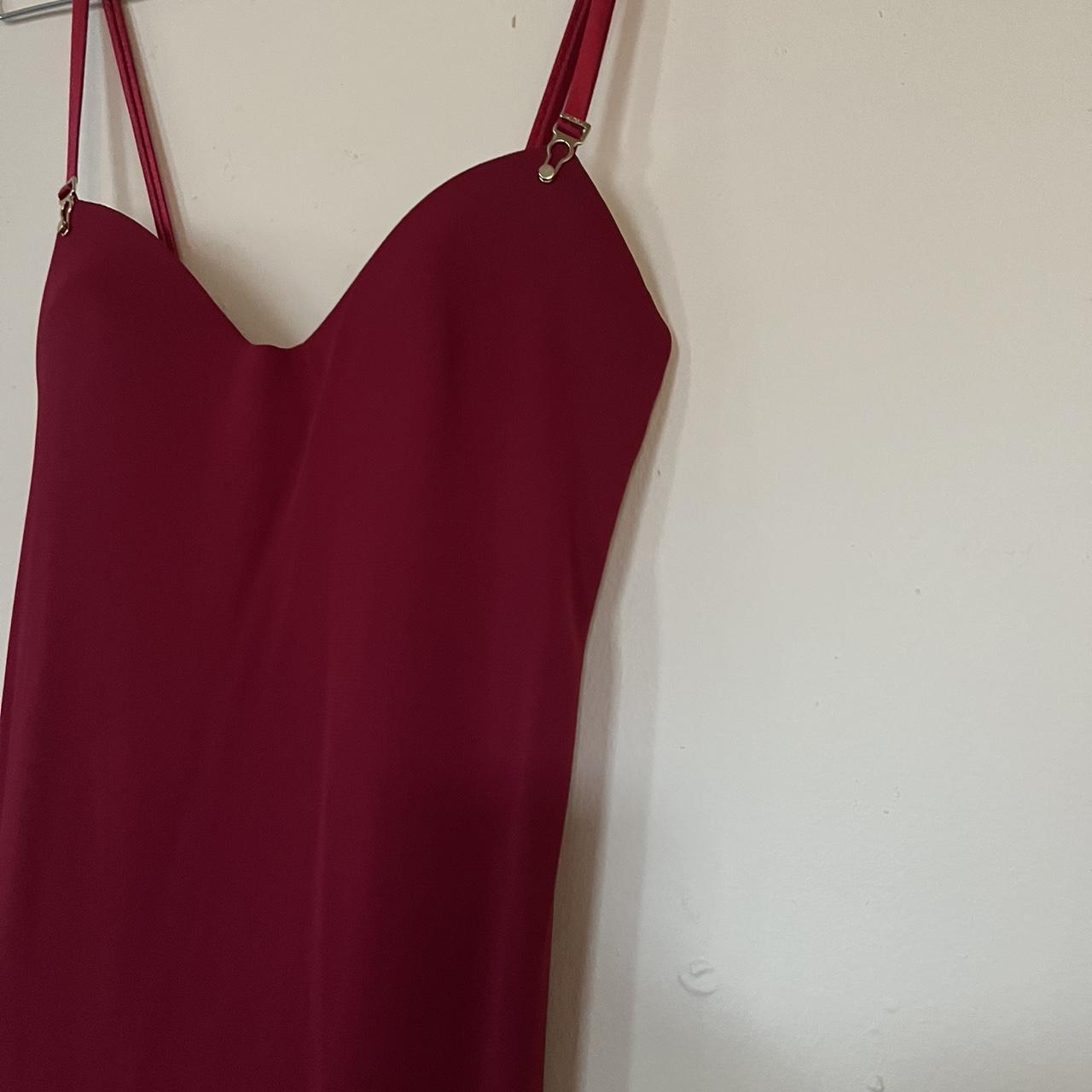 Vintage La perla bustier dress in color red size... - Depop