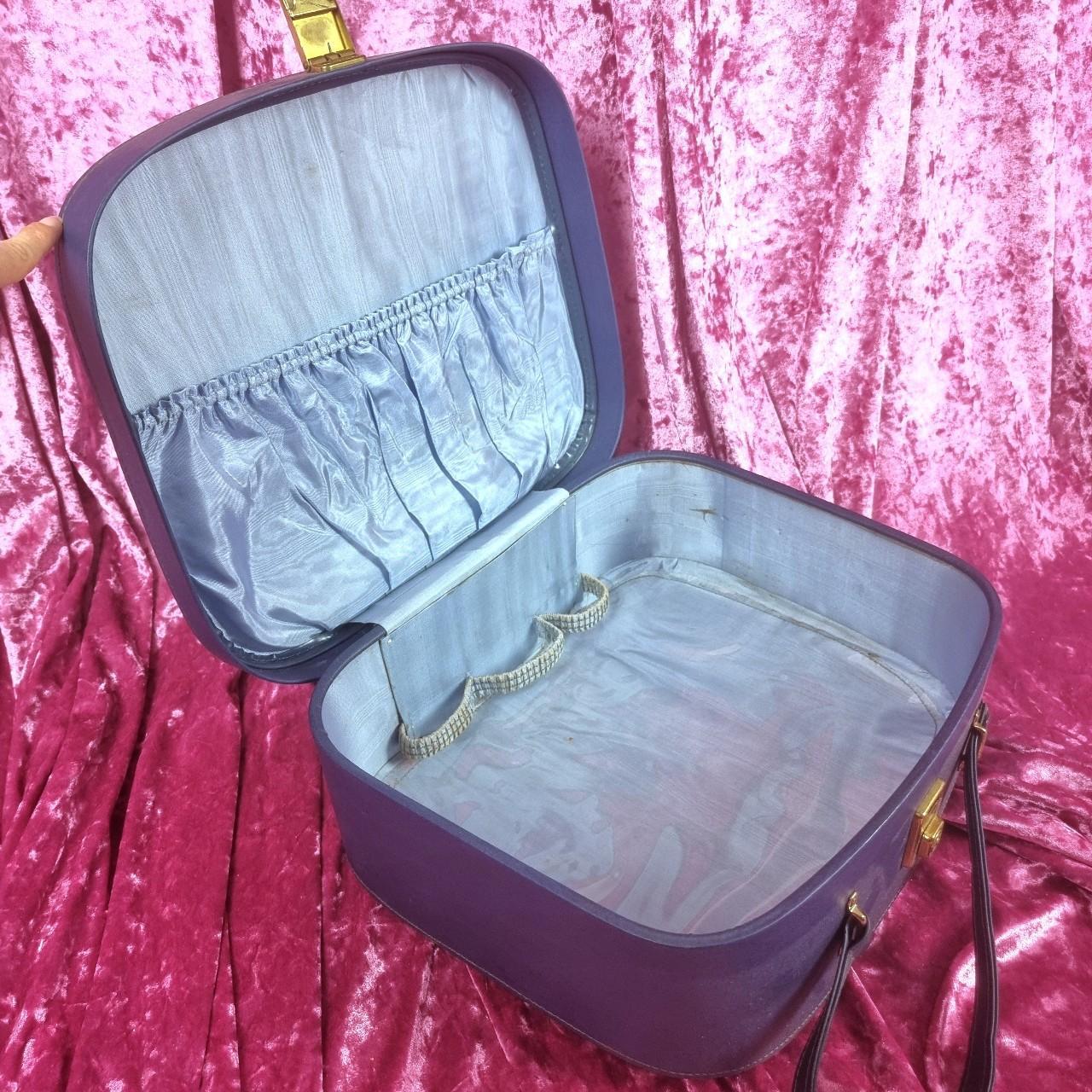 Vintage vanity bag Awesome 1950s dusty blue beauty... - Depop