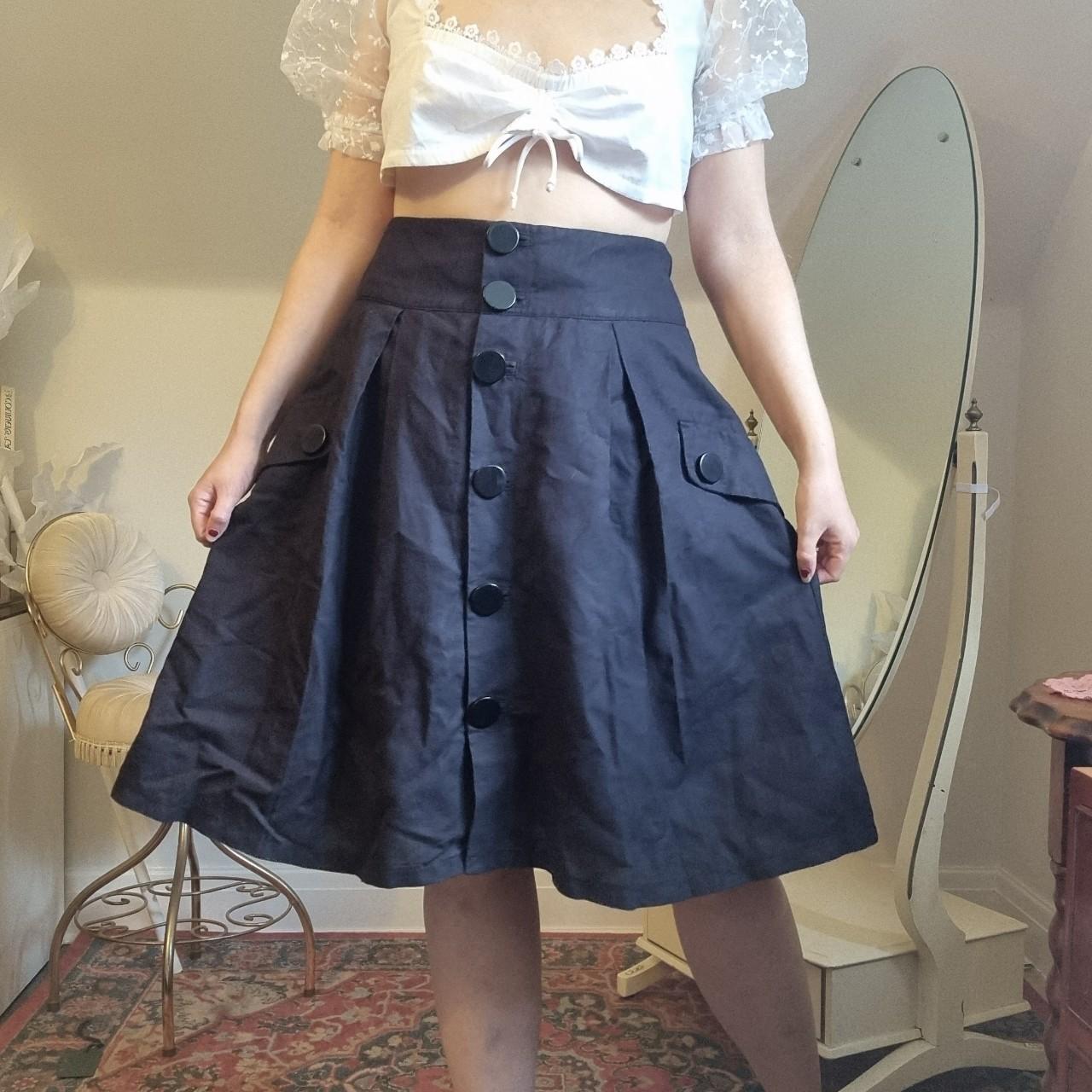 Black a line skirt Lovely and simple jet black... - Depop