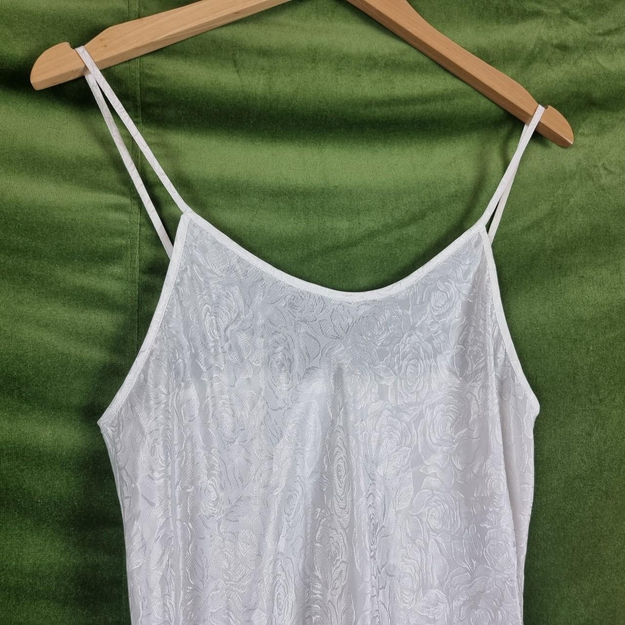 Vintage white slip dress Beautiful 1970s sheer white... Depop