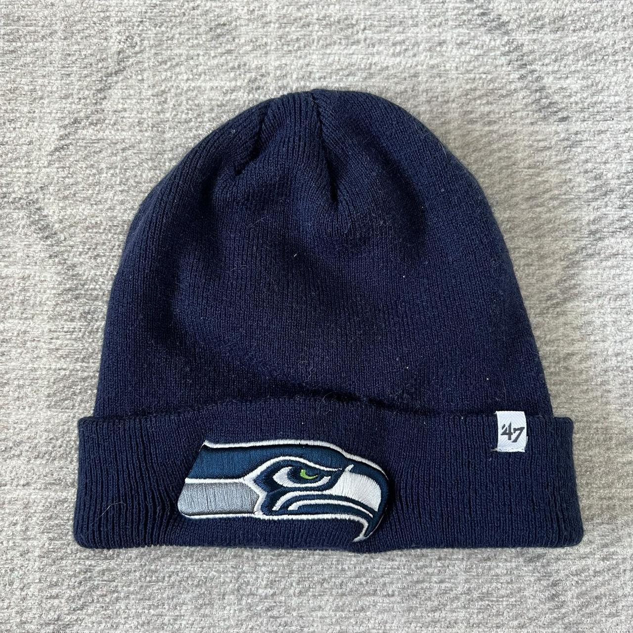 Youth Seattle Seahawks Navy Basic Cuffed Knit Hat