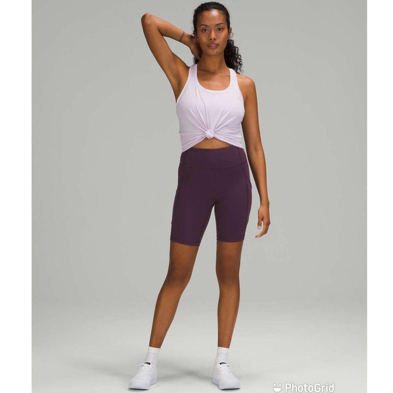 Lululemon Sports Bra Women 2 Purple Racerback Mesh - Depop