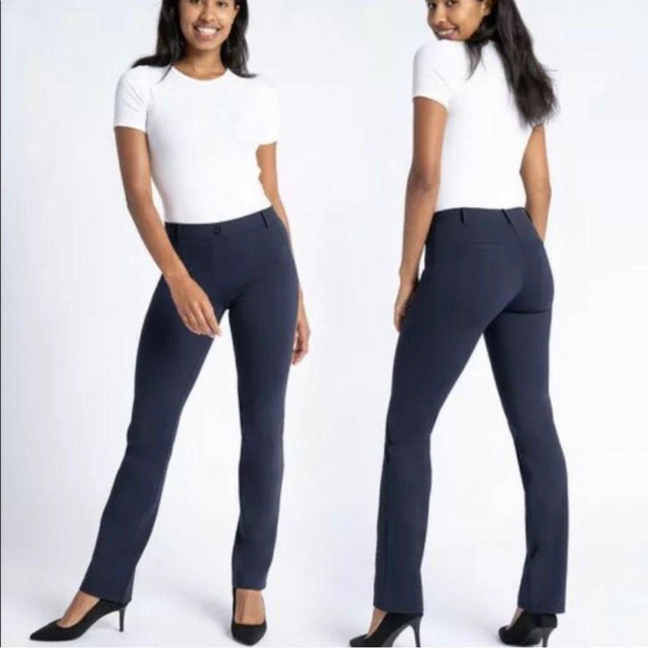 Betabrand Betabrand S Straight-Leg 7-Pocket Dress Pants Yoga Pants