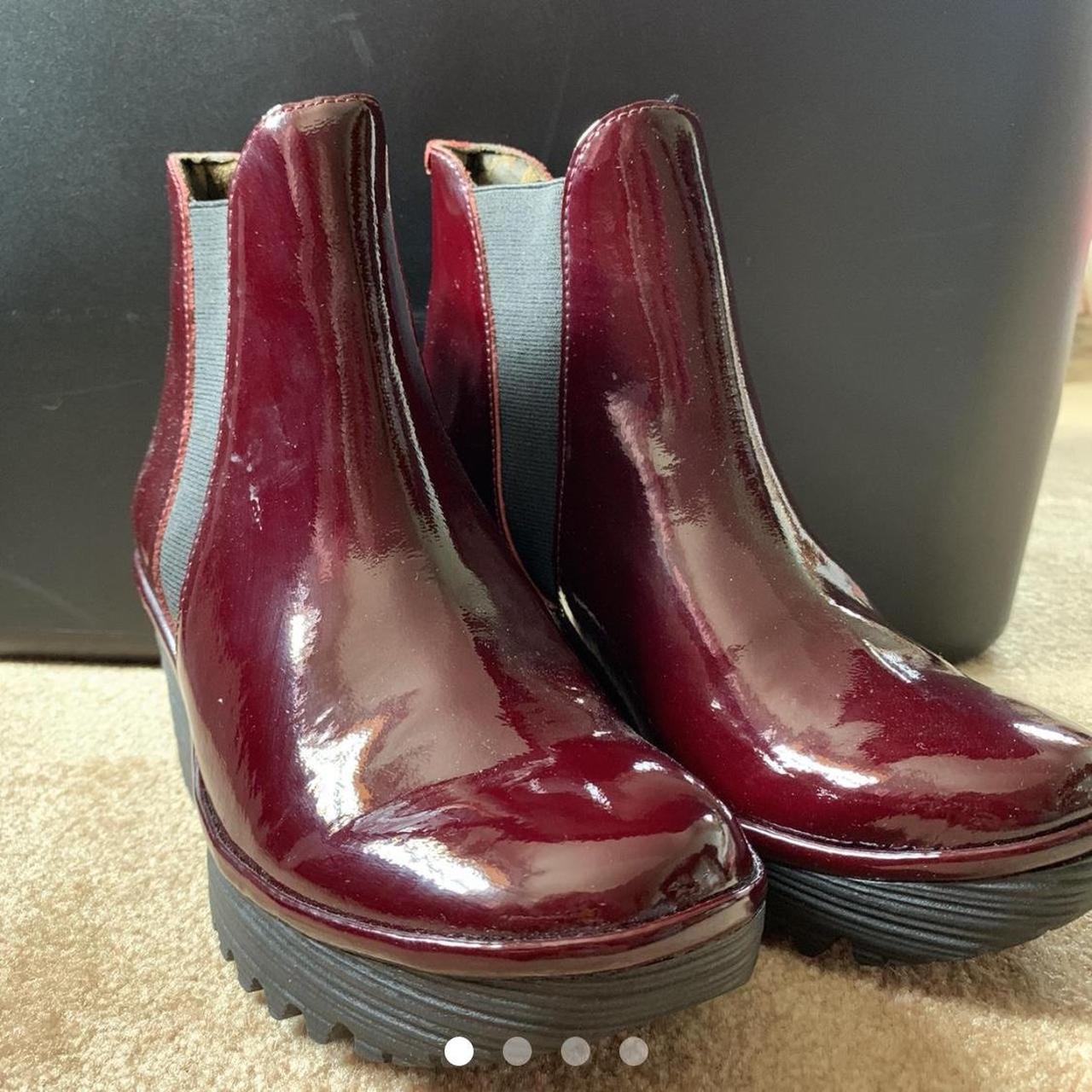Fly London Women's Burgundy and Black Boots