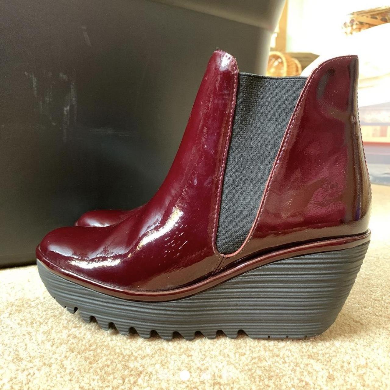 Fly London Women's Burgundy and Black Boots (2)