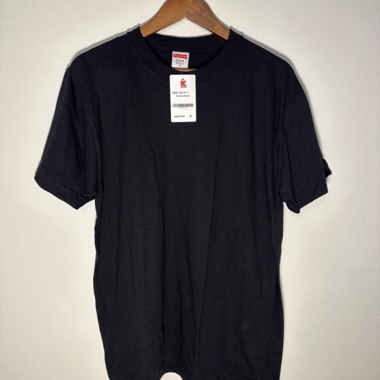 2017 Supreme newest Blank tee shirt large black