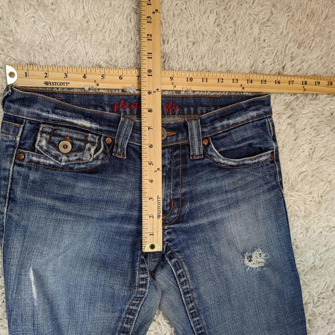 Plastic by Gly Y2K Low Rise Bootcut Jeans Size 9 See... - Depop