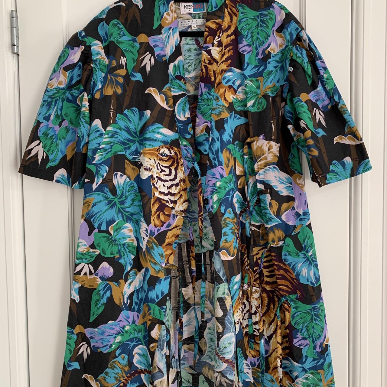 KENZO Bamboo Tiger Kimono Dress, Memento N°2...