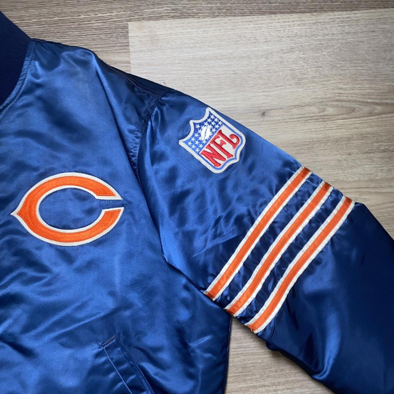 Vintage Starter Chicago Bears Satin Jacket Size - Depop