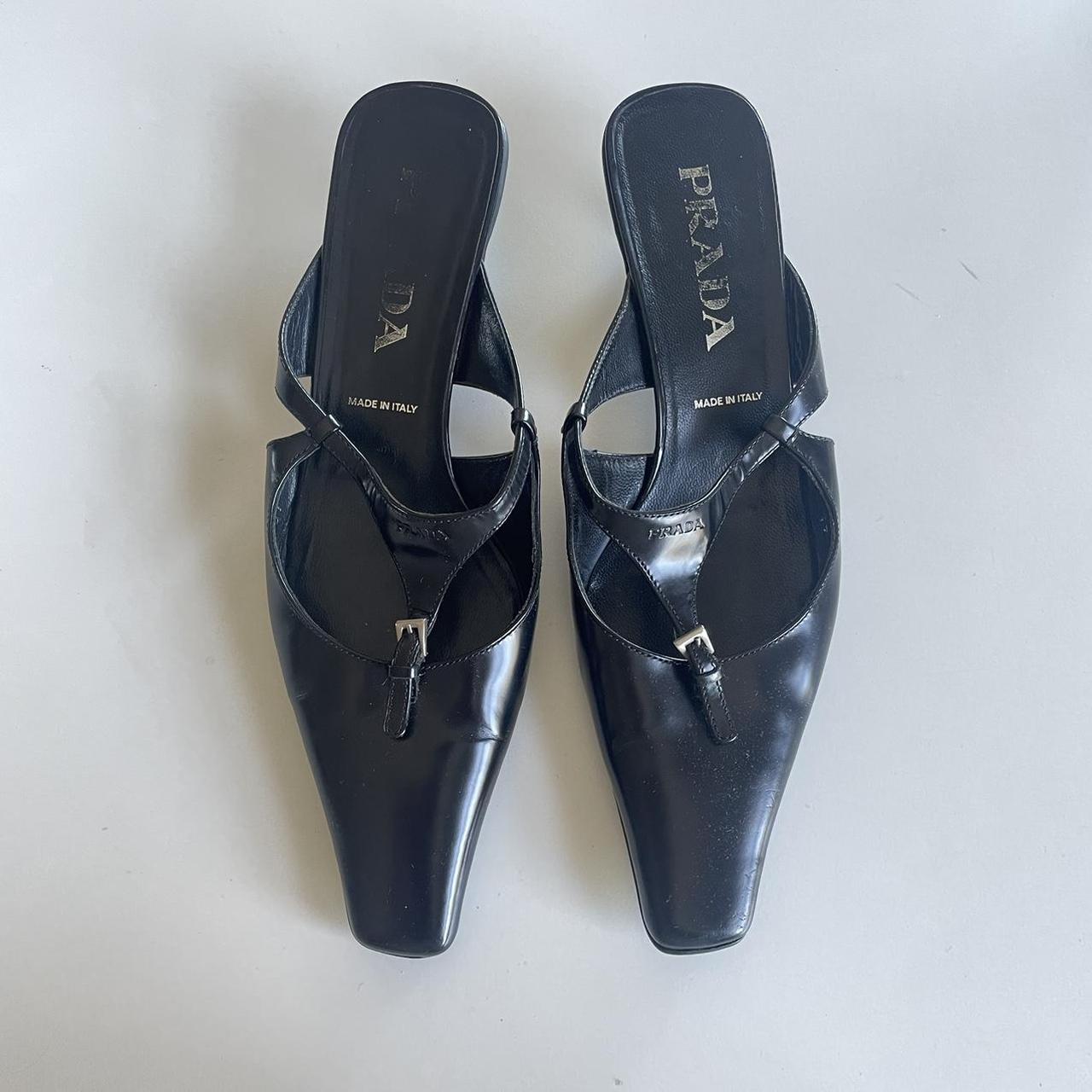 Prada Women's Black Mules | Depop