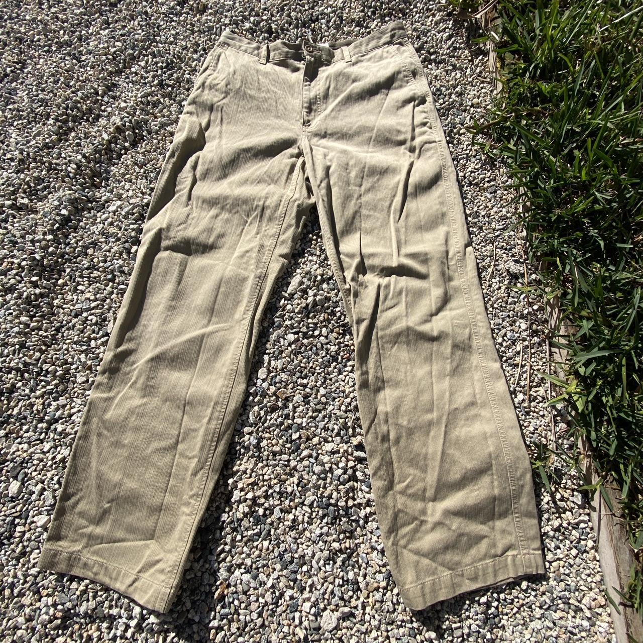 Gap Men's Cream and Khaki Trousers Depop