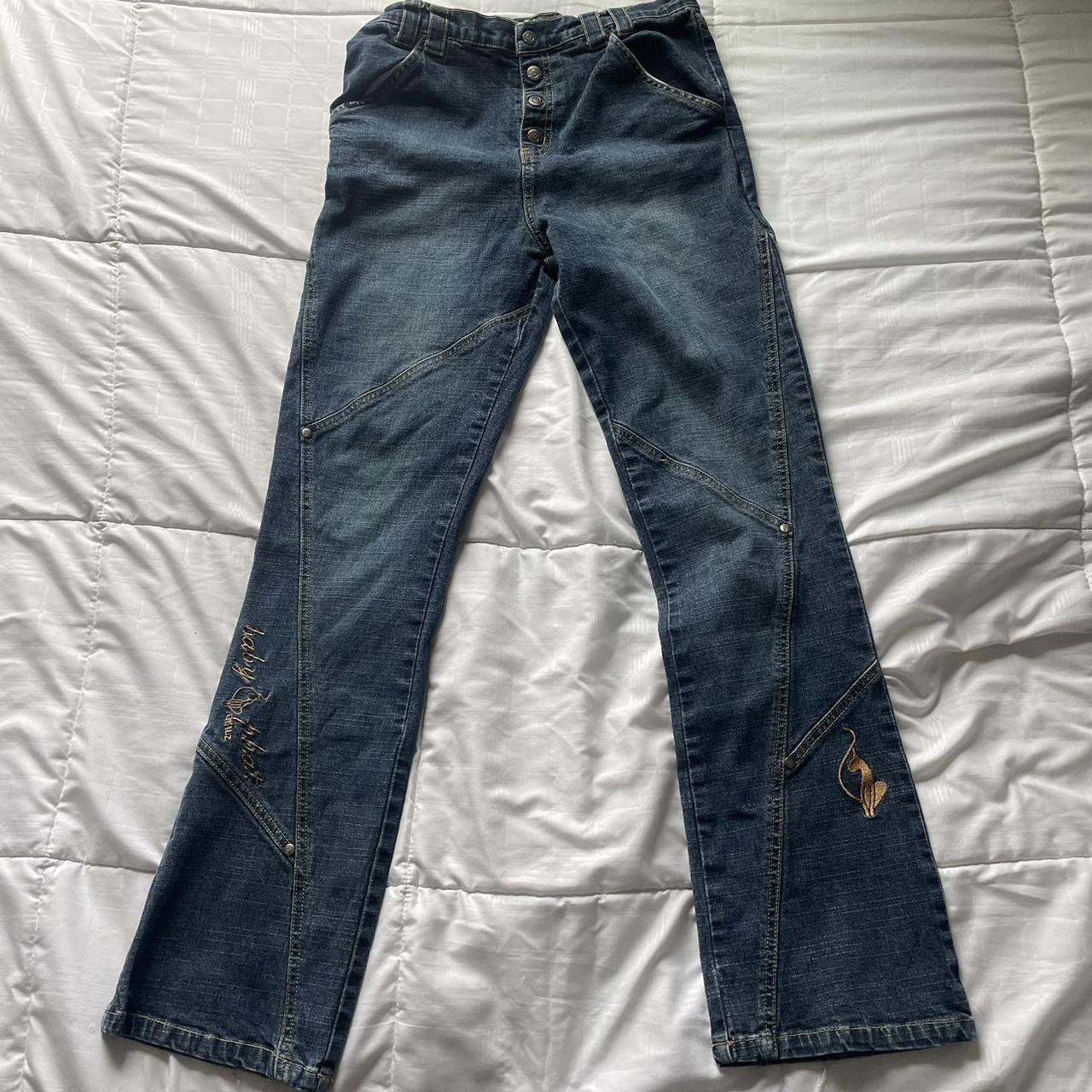 baby phat girlz jeans waist : 36 cm pants... - Depop