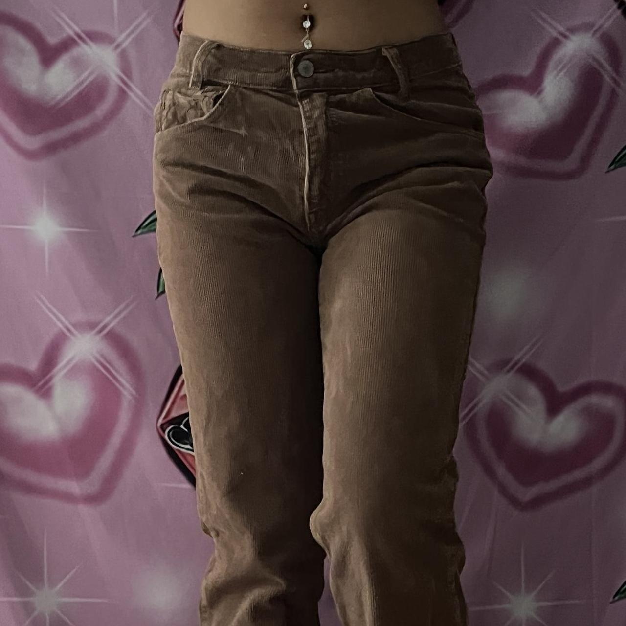 Brandy Melville John Galt brown lowrise corduroy... Depop
