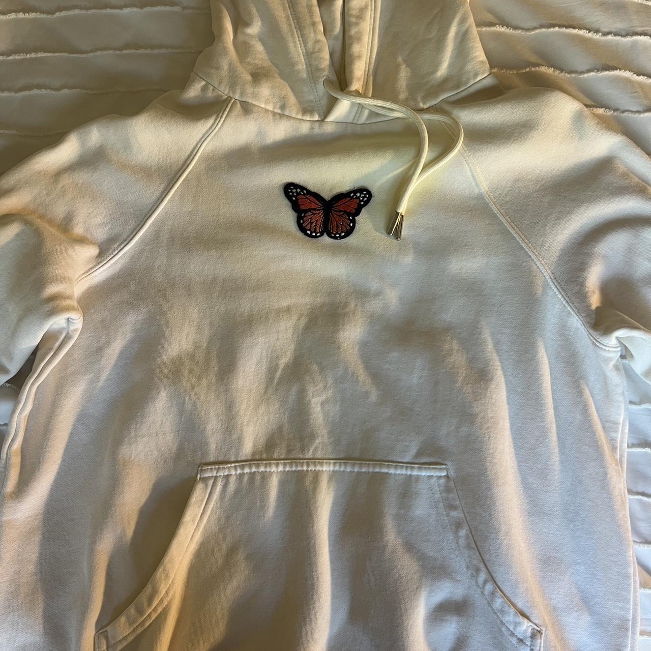 h m comfy sweatshirt w butterfly only worn a Depop