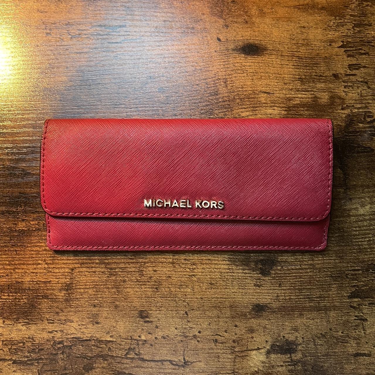 Burgundy on sale mk wallet