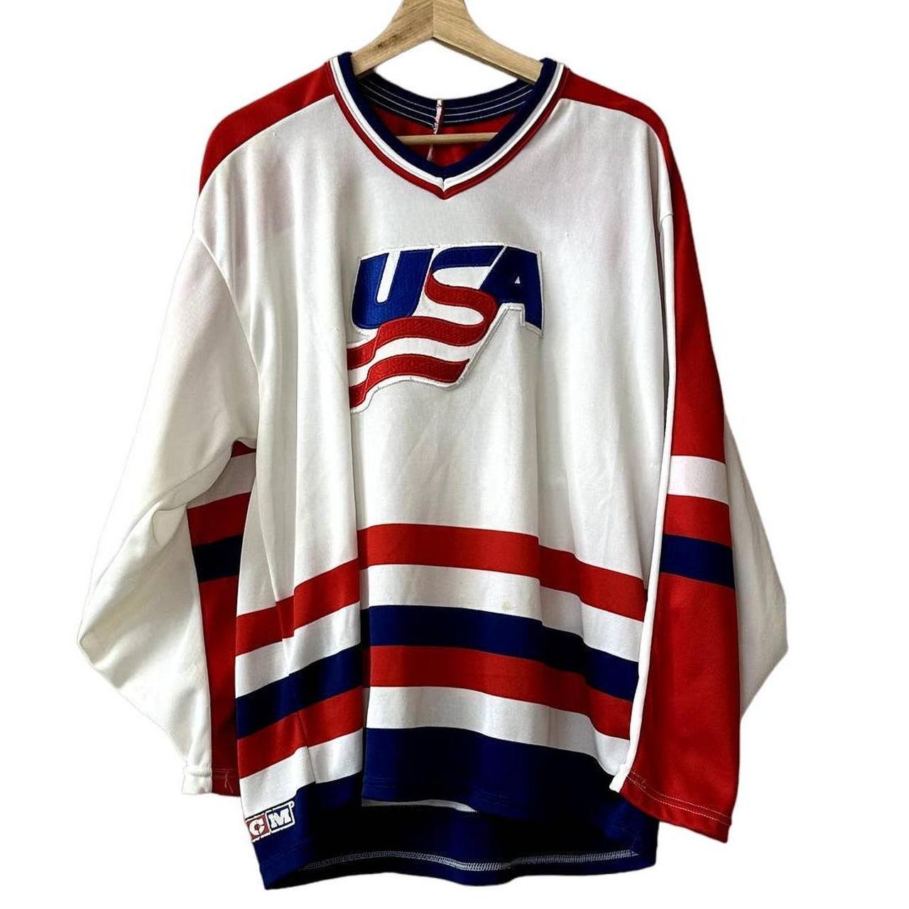 Retro USA Hockey jersey (Good condition) Size L... Depop