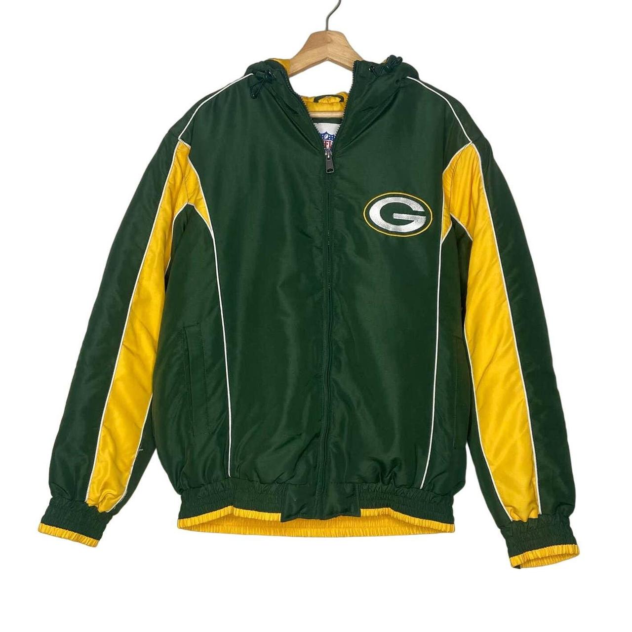 Green Bay packers puffer jacket NFL with removable - Depop