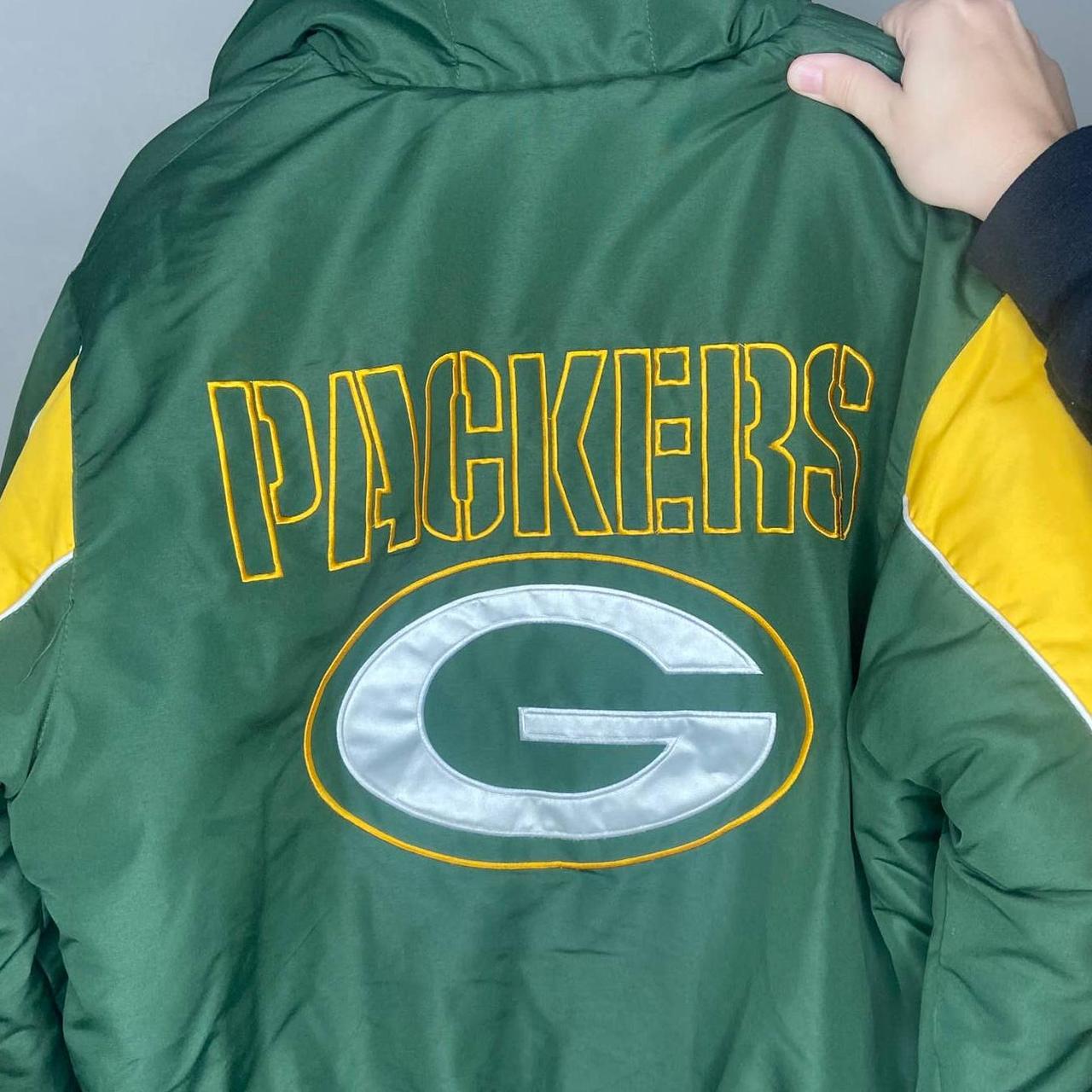 Green Bay packers puffer jacket NFL with removable - Depop