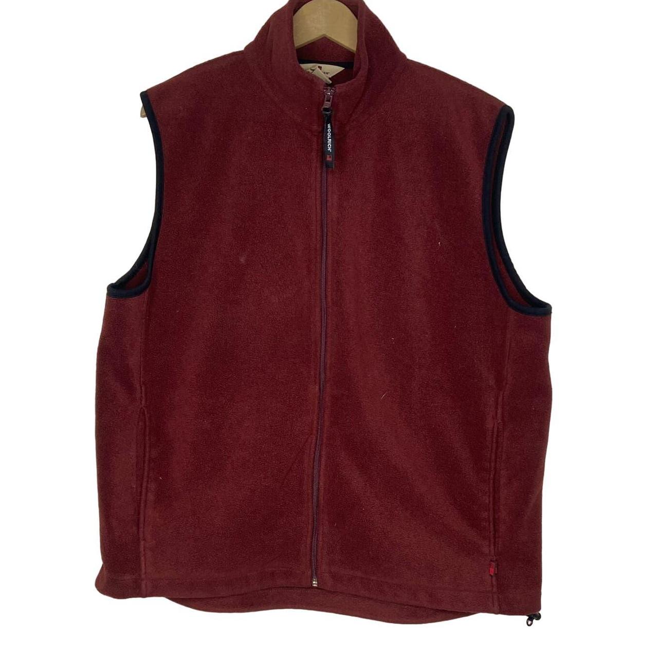 Woolrich Red Fleece Vest Condition is... - Depop