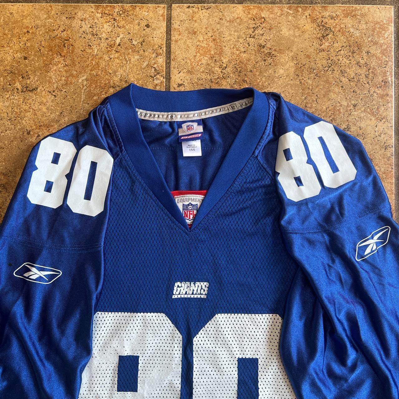 Jeremy Shockey New York Giants White Reebok Jersey - Depop