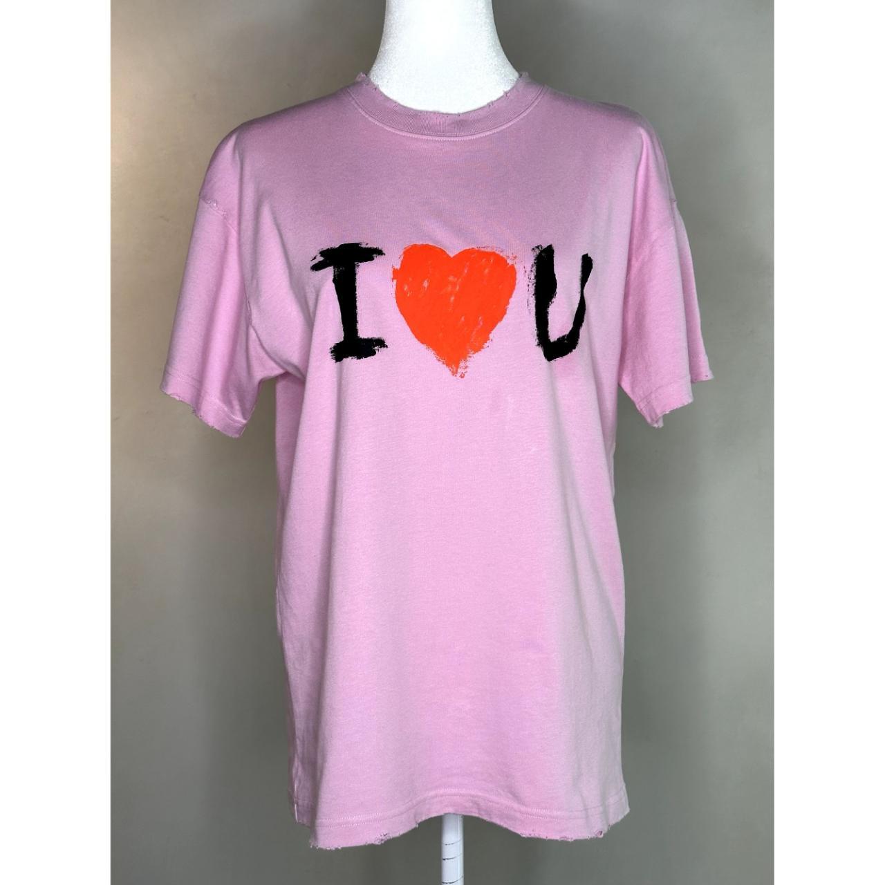 Balenciaga Pink Love Collection Shirt, M E A S U R E...